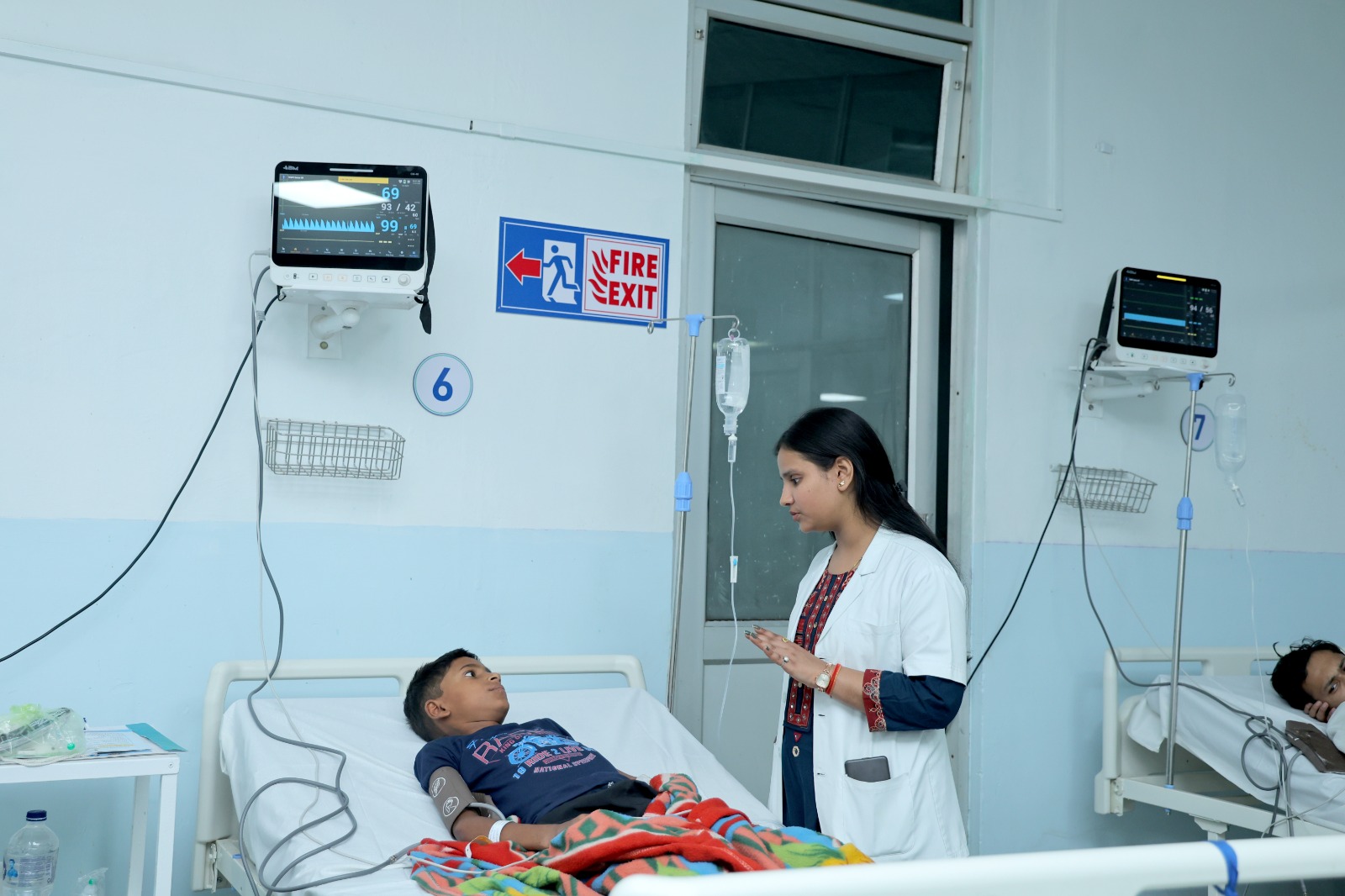 Pediatric care and child health checkup.